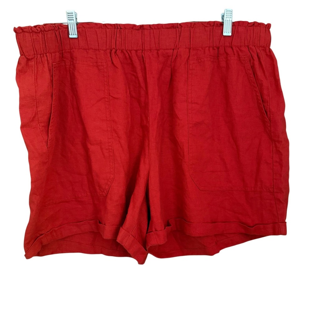 Briggs Linen Blend Shorts Sz XXL NWT Pull On Cuffed Casual Summer Outdoor Beach